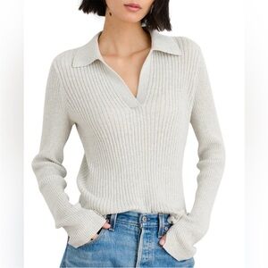 Alex Mill Cream V-Neck Sweater